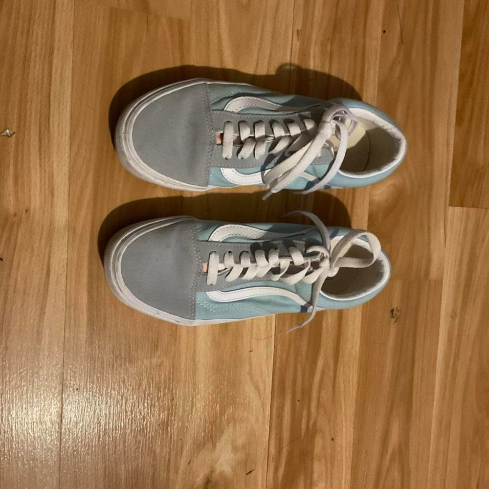 Vans trainers blue and white spots